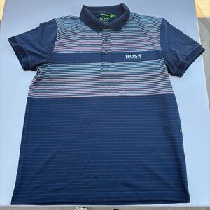 Hugo Boss‎ Striped Stretch Polo Shirt – L